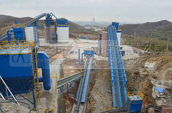 安陽中聯(lián)骨料有限公司第三條時(shí)產(chǎn)1200T/H砂石骨料線掠影