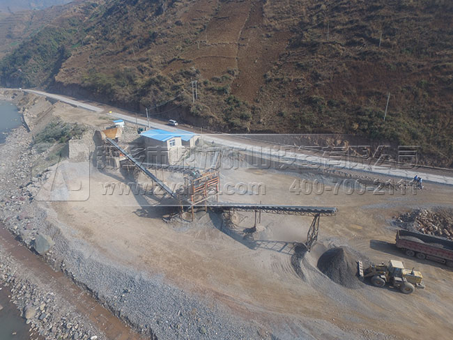 涼山州普格縣時(shí)產(chǎn)500噸砂石生產(chǎn)線