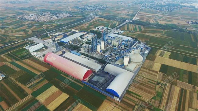 春江水泥的生產(chǎn)線鳥瞰圖