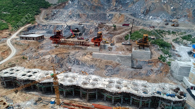 河北涉縣中普建材時(shí)產(chǎn)800噸石料生產(chǎn)線(xiàn)