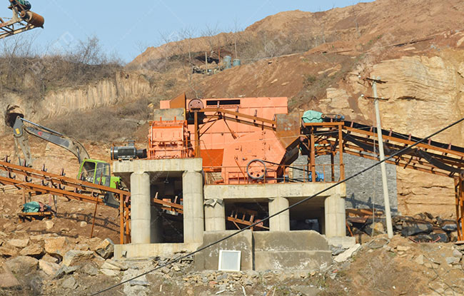 反擊式碎石機在砂石生產(chǎn)線上